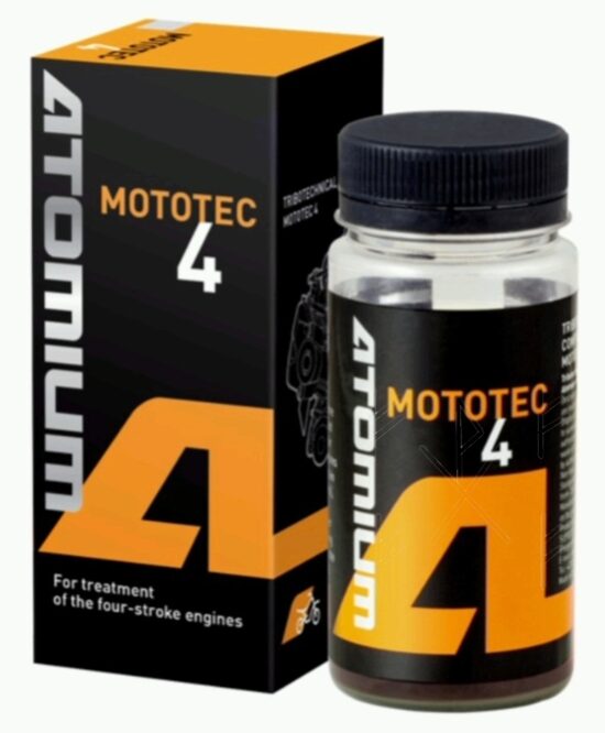 ATOMIUM Mototec 4 (četrtaktu dzinēju motocikliem, kvadricikliem, mopēdiem, sniega motocikliem, sniega tīrīšanas un cita tehnikai) 100ml